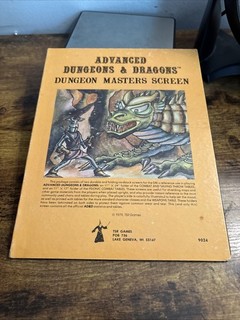 AD&D Dungeon Masters' Screen 9024 TSR 1979. RPG. Dungeons And Dragons