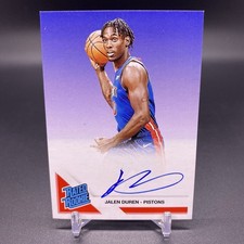 2022-23 Panini National Jalen Duren RC Silver Pack Rated Rookie Auto PISTONS
