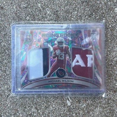 2023 Panini Spectra Michael Wilson Rising Rookie Materials RRM-MWI Psy /5 RC
