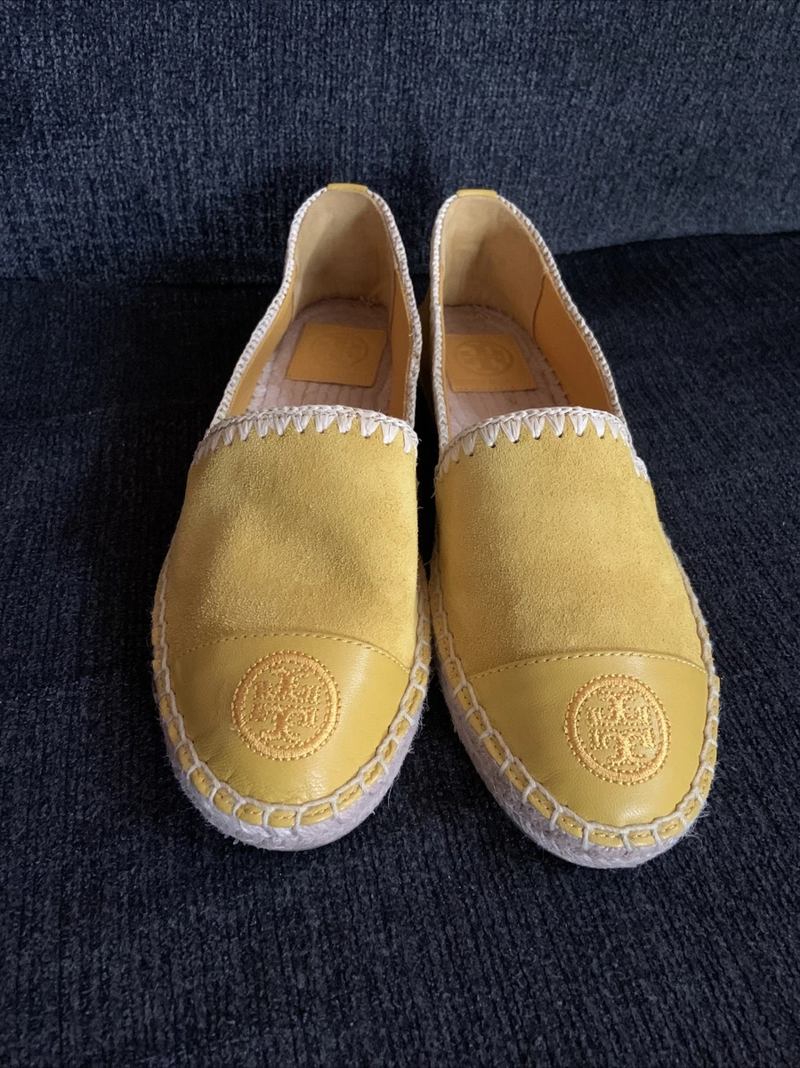 Tory Burch yellow ESPADRILLE Size 6 Calf Leather eBay