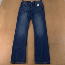 Old Navy Womens Slim Skinny Jeans Blue Medium Wash Whiskered Pockets 18 New