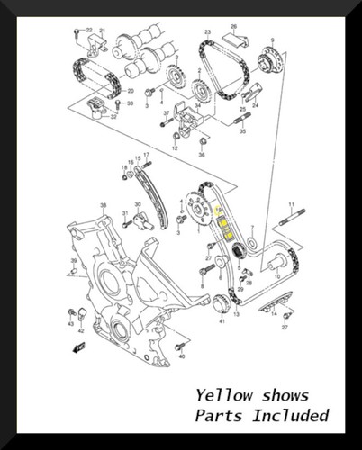 ORIGINAL SUZUKI GUIDE TIMING CHAIN FOR GRAND VITARA 06-08 2.7L 12772-66J00 - Picture 2 of 2