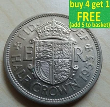 Elizabeth II Half-Crown Coins Choose your date 1953 - 1970