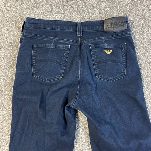 Damen Bootcut Armani Jeans Mid Rise Stretch Dunkelblau Waschung Zip Fly J75 W30 L31 - Bild 9 von 13