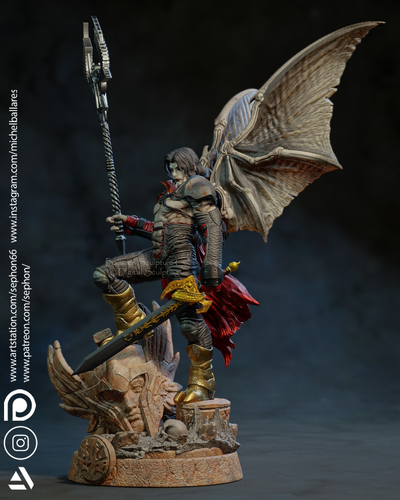 Vampire Raziel Sculpture (200mm) /3D Printed/Unpainted/Unassembled - Picture 6 of 7