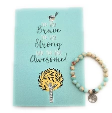 Smiling Wisdom - You Are Brave Strong Awesome Encouraging Growth & Bracelet