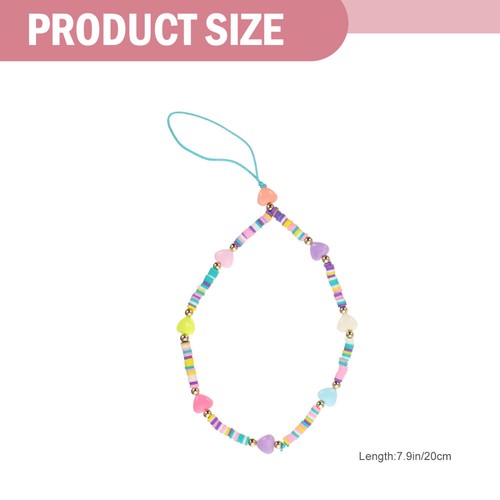 2 Pcs Buntes Liebeskette Kreatives Telefon Lanyard Perlen Telefonriemen - 第 5/12 張圖片