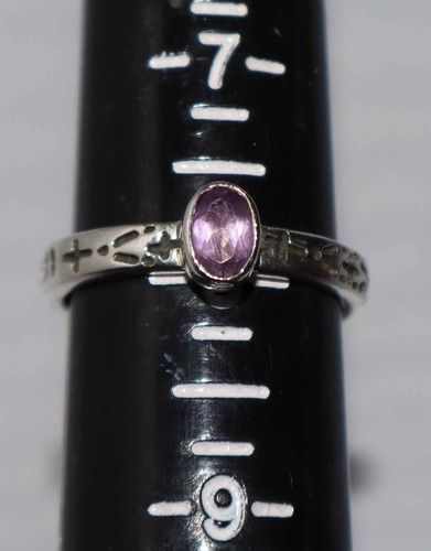 Silpada Gemstone Amethyst Garnet Peridot Etched Band Stacking Rings R0455 Size 8 - Picture 5 of 10