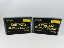 Lot of 2 Personal Care African Black Soap Shea Butter 4 oz Bar Gently Moisturize