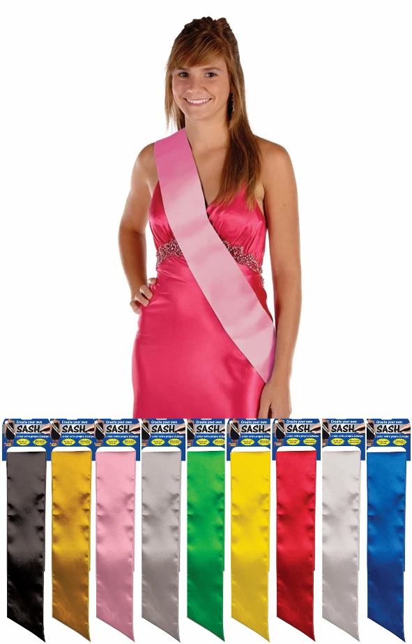 BACHELORETTE PAGEANT BIRTHDAY BABY SHOWER HEN PARTY BLANK PLAIN SATIN SASH  DIY | eBay