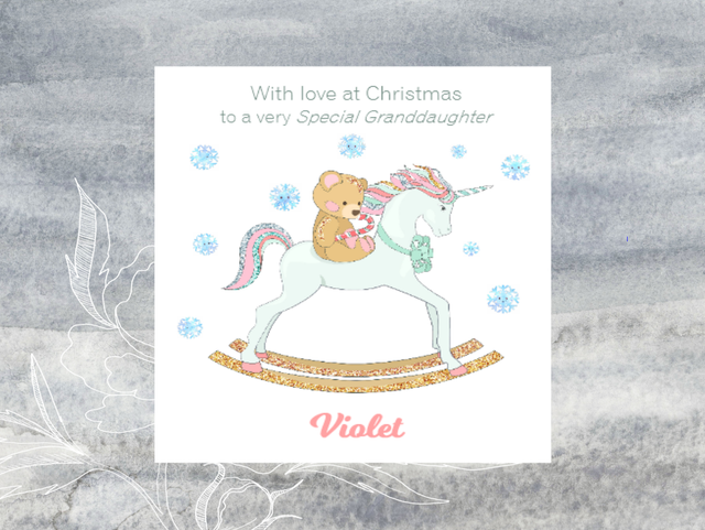 personalised unicorn rocking horse