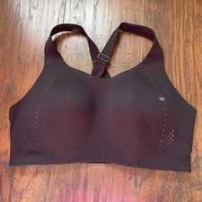 Lululemon Air Support Bra Black High Support Sports Workout Double Straps 36 DD