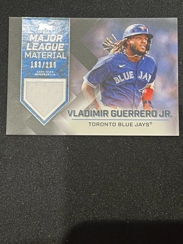 2022 TOPPS UPDATE MAJOR LEAGUE MATERIAL VLADIMIR GUERRERO JR #D /199 GAME USED