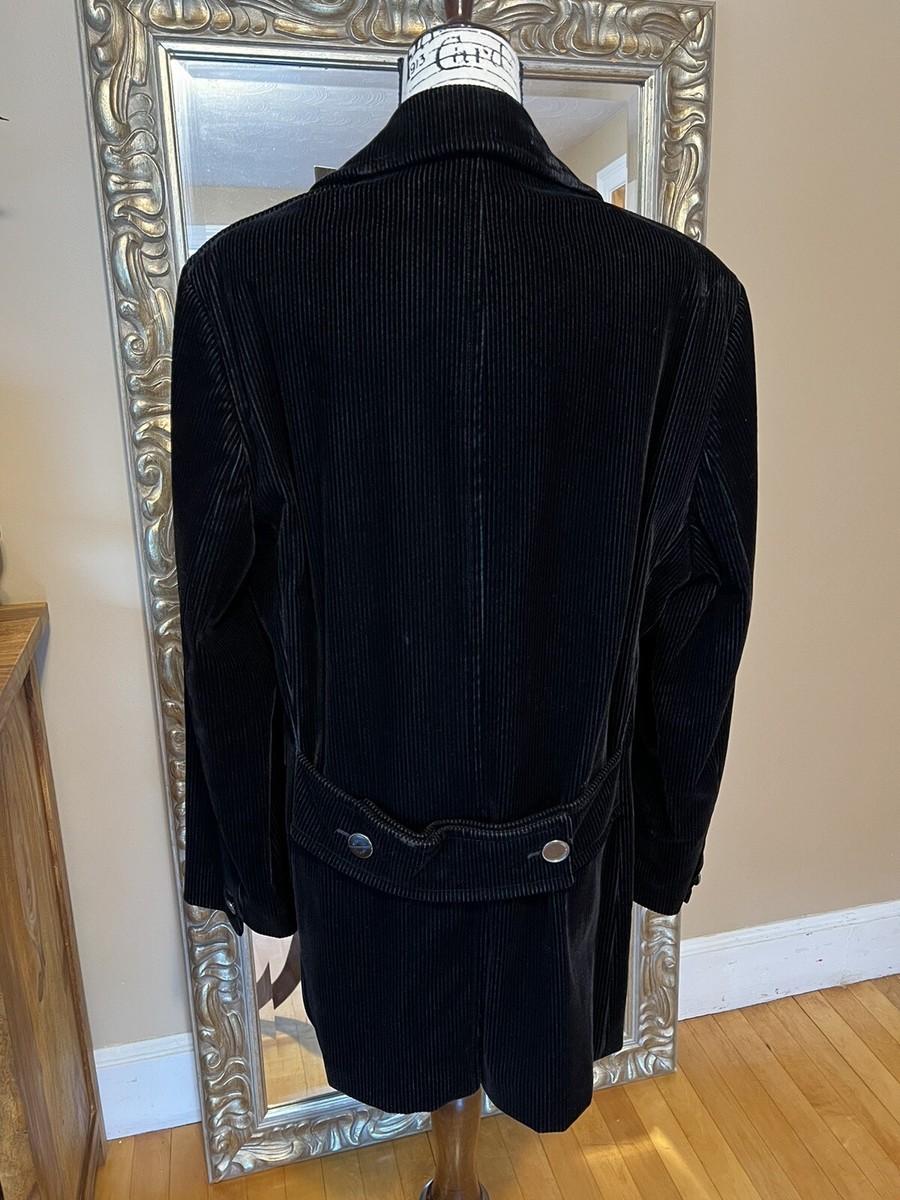 Vintage 1990s Gianni Versace V2 Classic Men's Black Corduroy