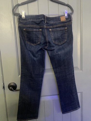 American Eagle stretch cropped artist jeans Size 4 Regular Low Rise Y2K - Picture 6 of 8