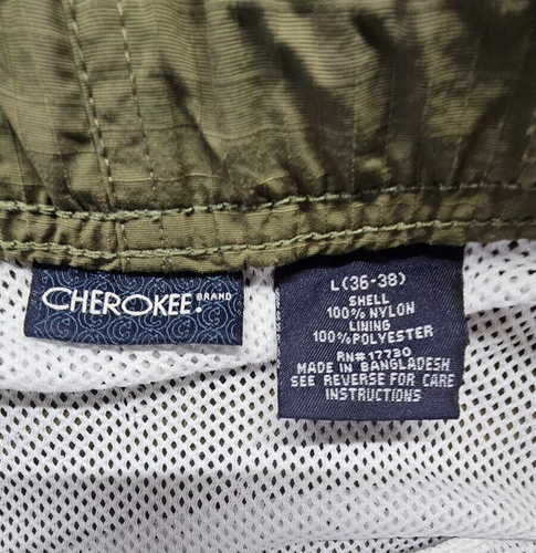 Cherokee Shorts Men Size Large 36-38 Belted Cargo Hiking Nylon Olive - 第 3/10 張圖片
