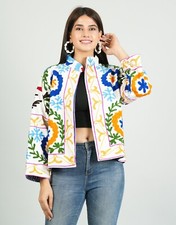 Pure Cotton Jacket Suzani Embroidery Hand Work Handmade Jacket For Women & Girls