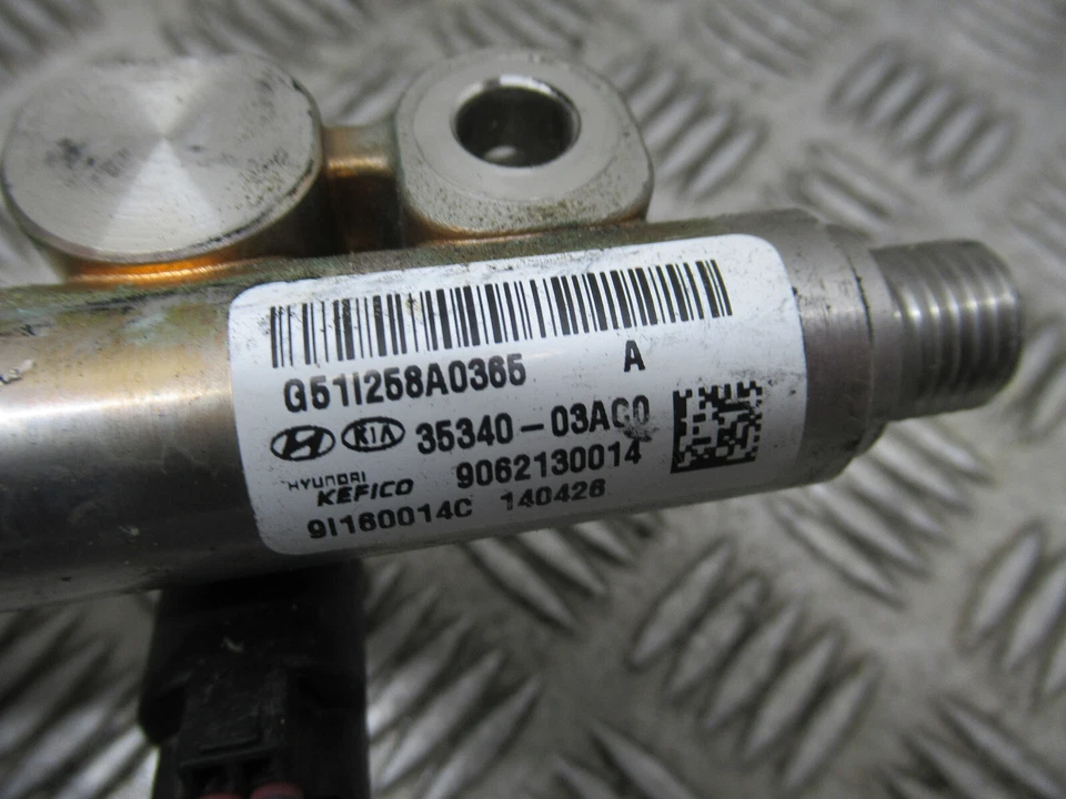 2020 Kia Xceed ISG CD 1.4 Benzin Halbautomatik MK3 Kraftstoffverteiler + Einspritzdüsen (G4LD) *7475 - Bild 4 von 4