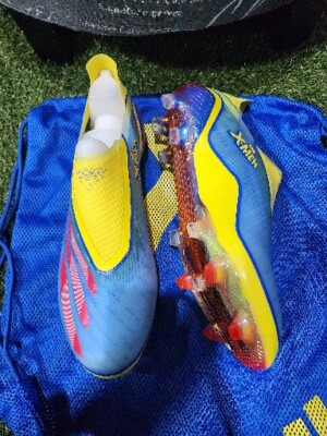 Adidas Mens Rare X Ghosted+ FG  Blue Yellow Soccer Cleats Size 9 100%authentic 