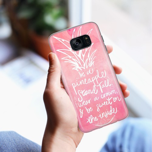 PINEAPPLE 5 ANANAS FUN PHONE CASE COVER FOR SAMSUNG S5 S6 S7 S8 S9 EDGE PLUS + - Photo 6 sur 8