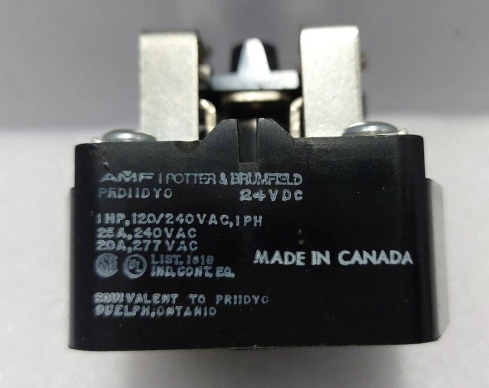 AMF Potter & Brumfield PRD11DY0 Relay 24VDC 1HP 120/240 VAC 1PH - Image 3 of 4