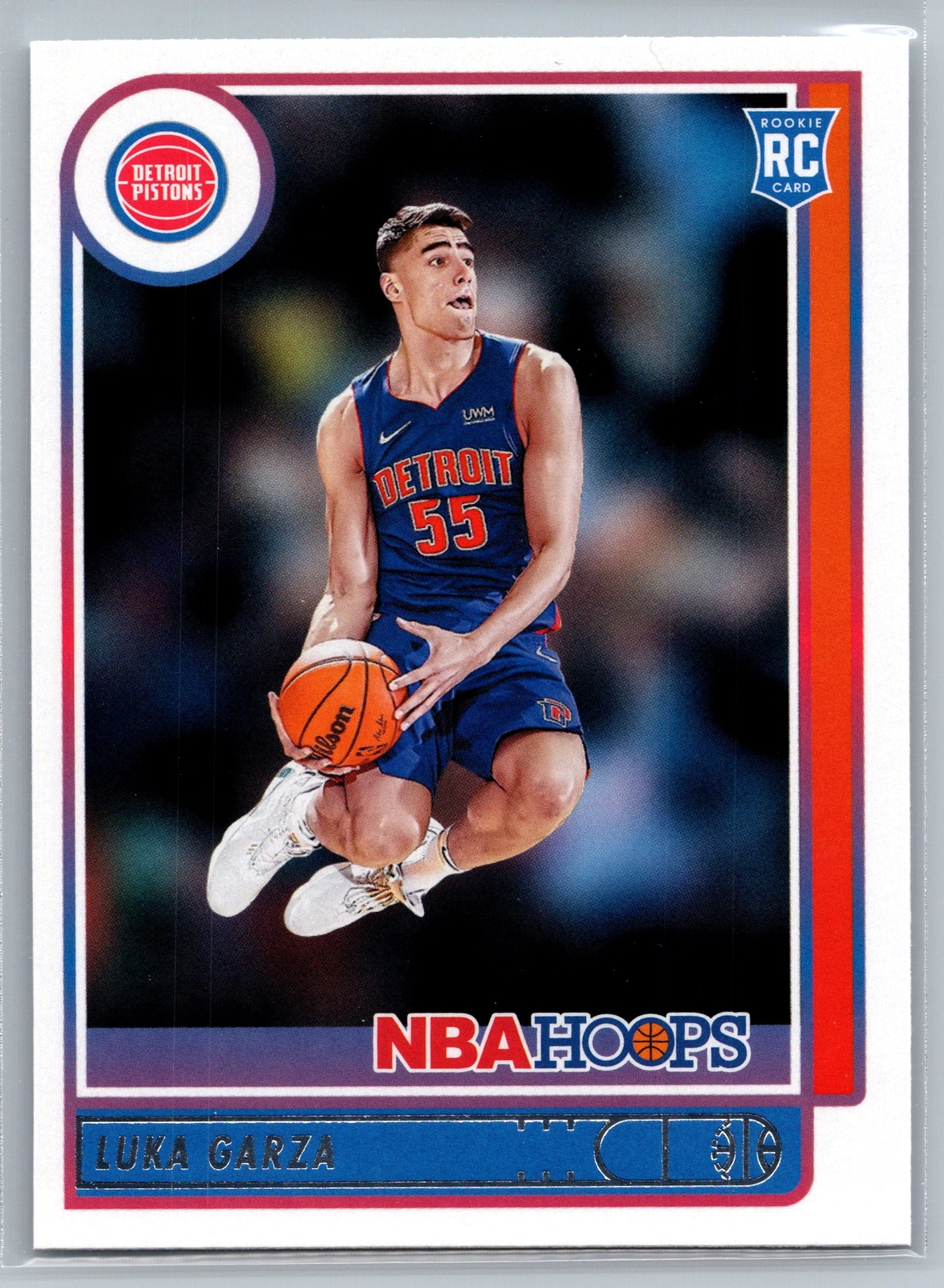2021-22 Hoops #250 Luka Garza Rookie Detroit Pistons
