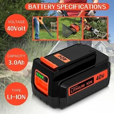 40V 3.0Ah Replacement for Black and Decker 40V Battery Lithium LBX2040 LBXR36