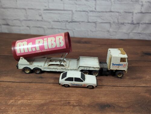 ERTL Toys Mr. Pibb Truck &Trailer Pressed Steel W/Action Car