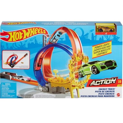 Mattel Hot Wheels Energy Track Pista Doppio Giro della Morte