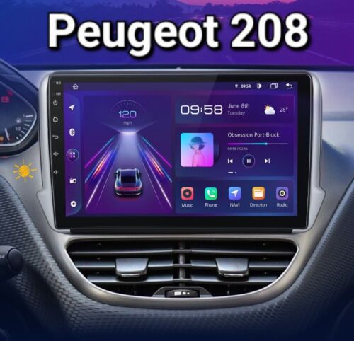 PEUGEOT 208 / 2008 dal 2011 al 2020 Autoradio Stereo Navigatore Android 12 - Picture 1 of 15