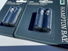 New/Sealed Hampton Bay 14430 Solar Rechargeable Batteries 3.2v LiFePO4 400mAH