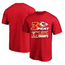 kansas city team chief t shirt, three peat, 2025 national champs, playoffs