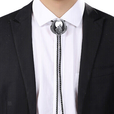 Indian Western Cowboy Howling Wolf Totem Bolo Tie Rodeo Necktie Bootlace Tie