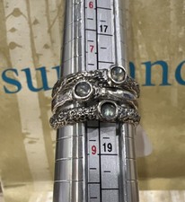 NWT Sundance Catalog Silver Labradorite Richly Textured Ring size 8 168