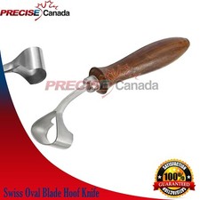 New Swiss Hoof Knife Oval-Shaped Loop Farrier Horse Trimming Steel Sharp Blade