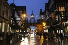Photo 6x4 Eastgate Street and Eastgate Clock Chester Christmas in Eastgat c2015