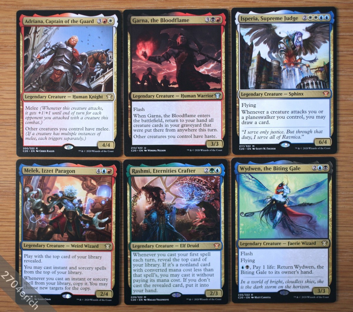 Set of 6 Commander 2020 Legendary Creatures Magic MTG Group EDH