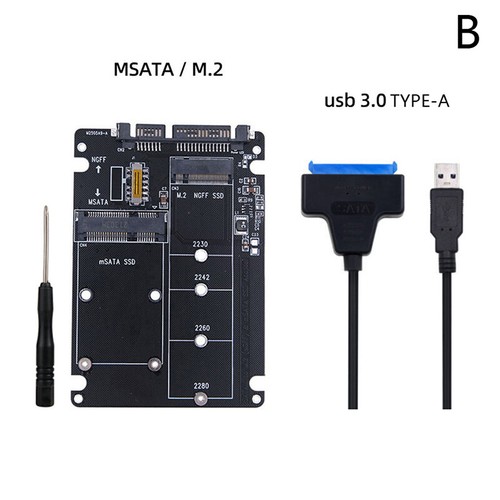 M2 USB Adapter M.2 NGFF to SATA Adapter MSATA To USB SATA 3.0 Converter Exter#YR - Afbeelding 10 van 11