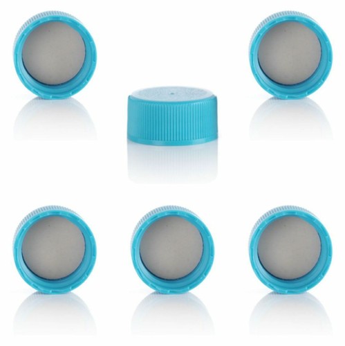 Magnakoys Blue 20-400 Teflon (PTFE) Lined Screw Threaded Closure Caps for Vials - Picture 4 of 4