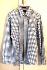 Chaps Mens Oxford Shirt Multicolor Tattersall Classic Fit Pocket Collar 17-17.5