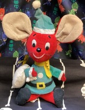 1960s Vintage Dream Pets R. Dakin  Company 432 Santa Chris Mouse with Tags