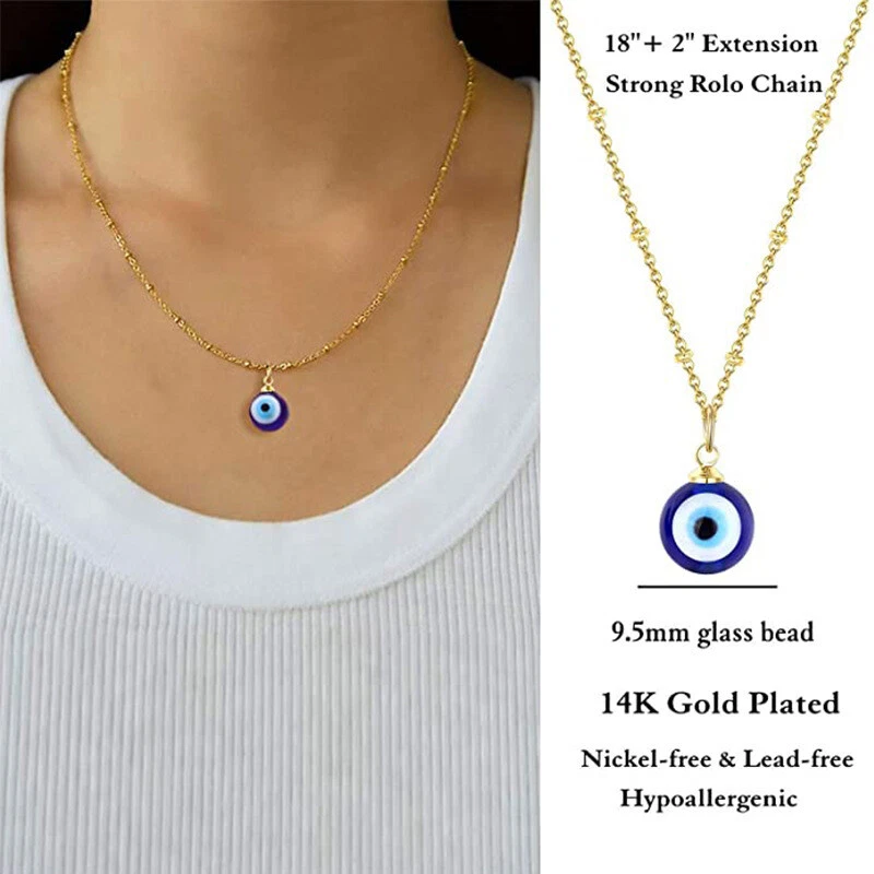 Circle evil sale eye necklace