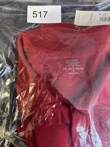 Old Navy Uniform Polo Red Shirt Boys Size XXL 18 Short Sleeve School Work NWT - Picture 10 of 10