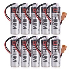 10x Toshiba ER17500V 3.6V 2700mAh PLC Digital Control Battery With Brown Plug