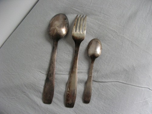 Très beau lot de 35 couverts Christofle Alfenide art déco fourchette, cuillère - Imagen 7 de 12
