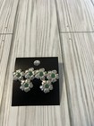 Silver Colored Flower Earrings — photo 3