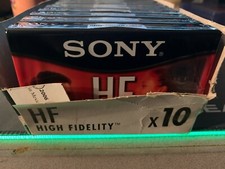 Sony HF 90 Minute Blank Audio Cassette Tapes 10 Pack High Fidelity Brand New