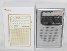 NEW In Box Vondior FM/AM Handheld Radio Easy Tuning Quality Speaker AUX Conn-G6