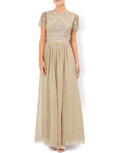 monsoon gold maxi dress