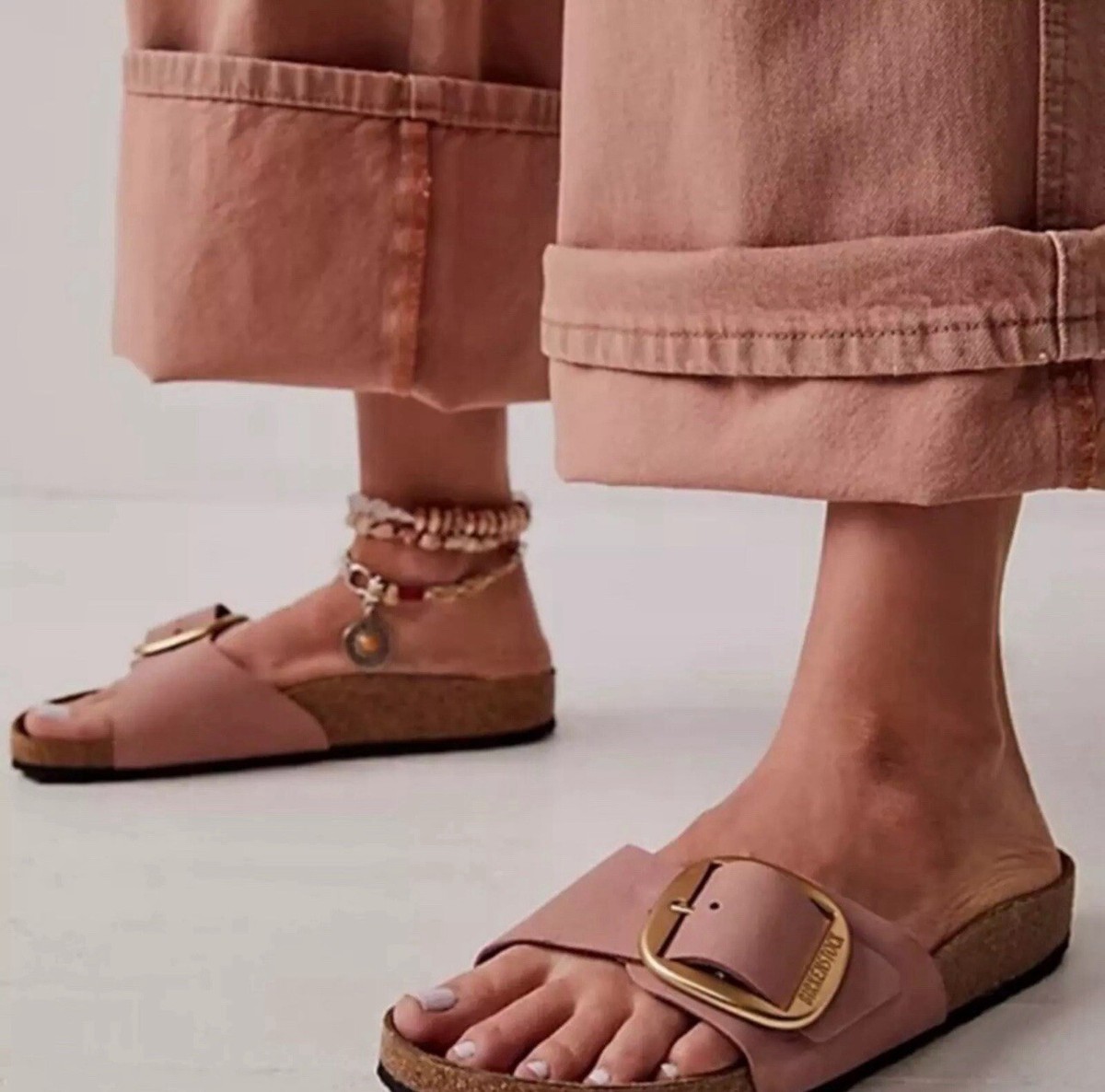 BIRKENSTOCK 1024039MADRIDBIGBUCKLEOLDROSE 関税送料込 Madrid Big Buckle Natural Leather Patent High-Shine Light